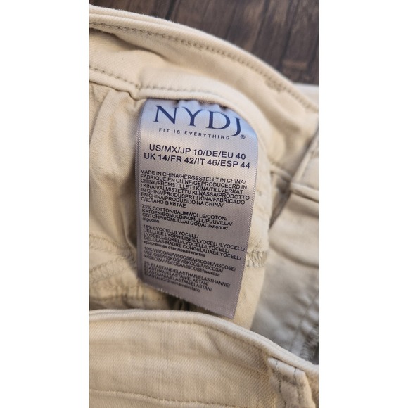 NYDJ Womens Teresa Wide Leg Ankle Jeans Size 10 Cream Lift Tuck‎ Technology - Picture 7 of 10